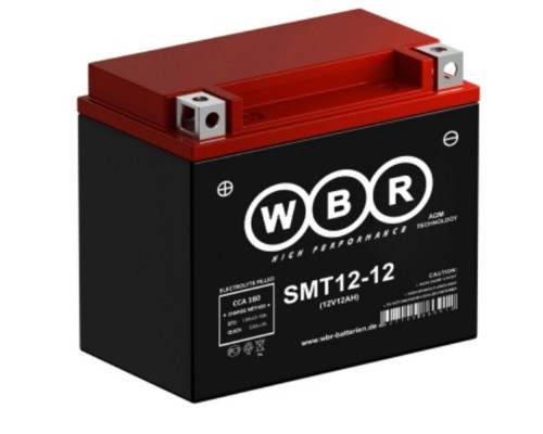 Аккумулятор мото WBR SMT12-12 YTX14-BS, YTX12-BS AGM